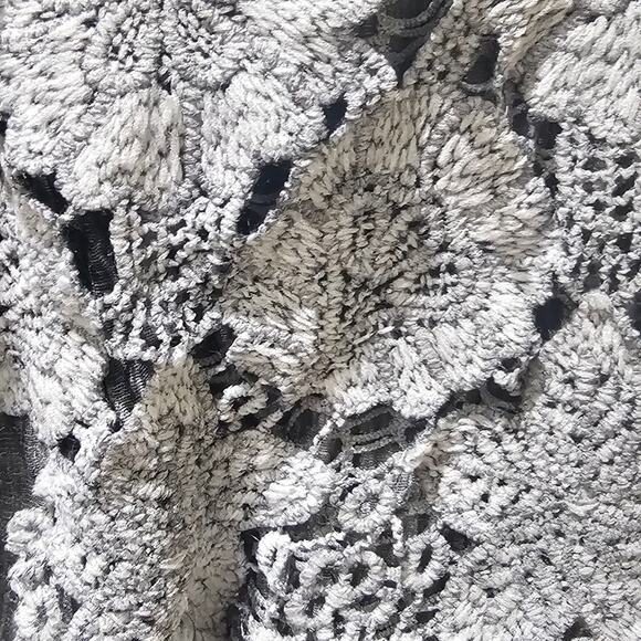 Simply Couture Woman's Grey XL Lace Whimsy Fairy Sheer Lagenlook Boho Tunic - Picture 2 of 7